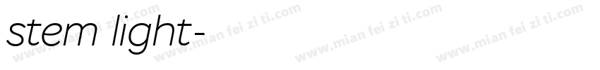 stem light字体转换